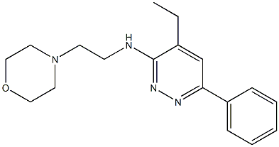 3-(2-Morpholinoethylamino)-4-ethyl-6-phenylpyridazine Struktur