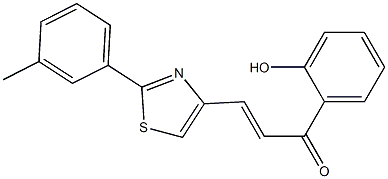 1-(2-Hydroxyphenyl)-3-[2-(3-methylphenyl)thiazol-4-yl]-2-propen-1-one Struktur