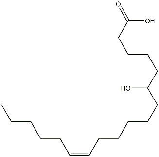 (12Z)-6-Hydroxy-12-octadecenoic acid Struktur