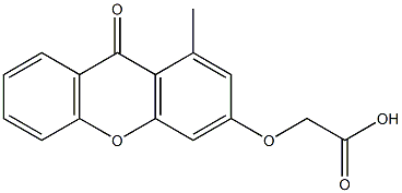 (9-Oxo-1-methyl-9H-xanthen-3-yloxy)acetic acid Struktur