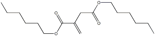 2-Methylenebutanedioic acid dihexyl ester Struktur