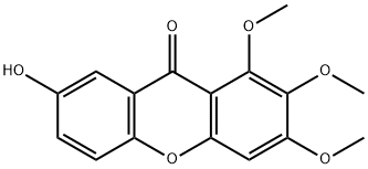 1,2,3-Trimethoxy-7-hydroxyxanthone Struktur