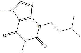 3-(3-Methylbutyl)-1,7-dimethylxanthine Struktur