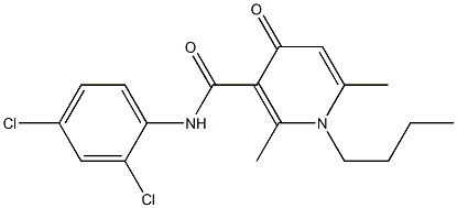 N-(2,4-Dichlorophenyl)-1-butyl-2,6-dimethyl-4-oxo-1,4-dihydro-3-pyridinecarboxamide Struktur