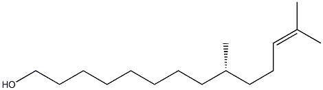 [S,(-)]-9,13-Dimethyl-12-tetradecene-1-ol Struktur