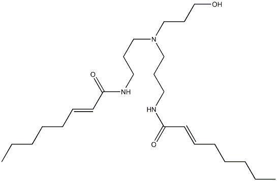 N,N'-[3-Hydroxypropyliminobis(3,1-propanediyl)]bis(2-octenamide) Struktur