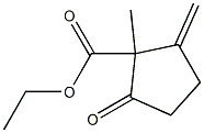 1-Methyl-2-methylene-5-oxocyclopentane-1-carboxylic acid ethyl ester Struktur