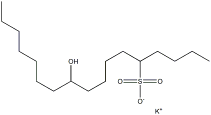 10-Hydroxyheptadecane-5-sulfonic acid potassium salt Struktur