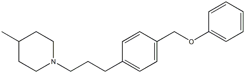 4-Methyl-1-[3-(p-phenoxymethylphenyl)propyl]piperidine Struktur