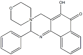 4,6-Dihydro-5-hydroxy-6-oxo-2-phenylspiro[benzo[h]quinazolin-3-ium-3(2H),4'-morpholine] Struktur