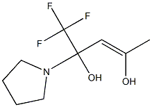 1,1,1-Trifluoro-2-pyrrolizino-3-pentene-2,4-diol Struktur