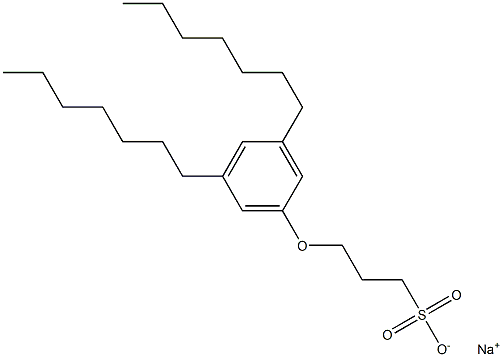 3-(3,5-Diheptylphenoxy)propane-1-sulfonic acid sodium salt Struktur