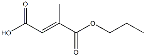 2-Methylfumaric acid 1-propyl ester Struktur