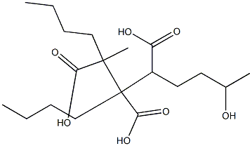 Butane-1,2,3-tricarboxylic acid 1-(3-hydroxybutyl)2,3-dibutyl ester Struktur