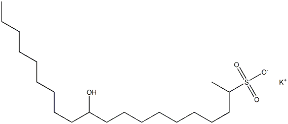 11-Hydroxyicosane-2-sulfonic acid potassium salt Struktur