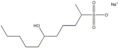 6-Hydroxyundecane-2-sulfonic acid sodium salt Struktur