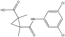 2-(3,5-Dichlorophenylcarbamoyl)-1,2-dimethyl-1-cyclopropanecarboxylic acid Struktur