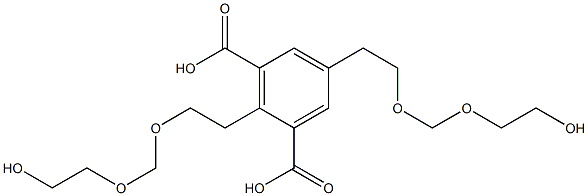 2,5-Bis(7-hydroxy-3,5-dioxaheptan-1-yl)isophthalic acid Struktur