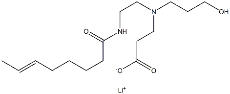 3-[N-(3-Hydroxypropyl)-N-[2-(6-octenoylamino)ethyl]amino]propionic acid lithium salt Struktur