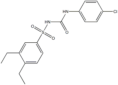 1-(3,4-Diethylphenylsulfonyl)-3-(4-chlorophenyl)urea Struktur