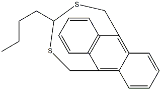 9,10-(Methanothiopentanothiomethano)anthracene Struktur