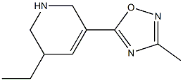 3-Methyl-5-[(1,2,5,6-tetrahydro-5-ethylpyridin)-3-yl]-1,2,4-oxadiazole Struktur