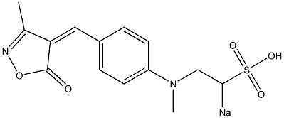 3-Methyl-4-[4-[N-(2-sodiosulfoethyl)-N-methylamino]benzylidene]-2-isoxazolin-5-one Struktur