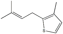 3-Methyl-2-(3-methyl-2-butenyl)thiophene Struktur