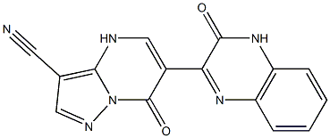 6-[(3-Oxo-3,4-dihydroquinoxalin)-2-yl]-3-cyanopyrazolo[1,5-a]pyrimidin-7(4H)-one Struktur