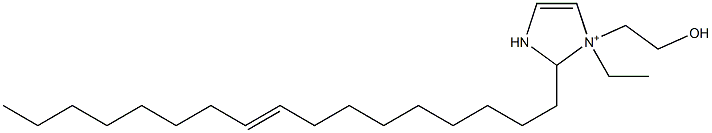 1-Ethyl-2-(9-heptadecenyl)-1-(2-hydroxyethyl)-4-imidazoline-1-ium Struktur