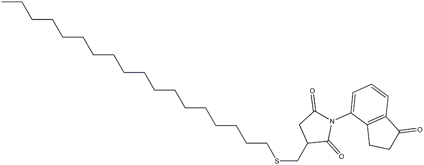 4-[2,5-Dioxo-3-(octadecylthiomethyl)pyrrolidin-1-yl]indan-1-one Struktur