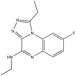 4-Ethylamino-1-ethyl-8-fluoro[1,2,4]triazolo[4,3-a]quinoxaline Struktur