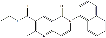 6-(1-Naphtyl)-2-methyl-5-oxo-5,6-dihydro-1,6-naphthyridine-3-carboxylic acid ethyl ester Struktur