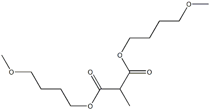 Ethane-1,1-dicarboxylic acid bis(4-methoxybutyl) ester Struktur