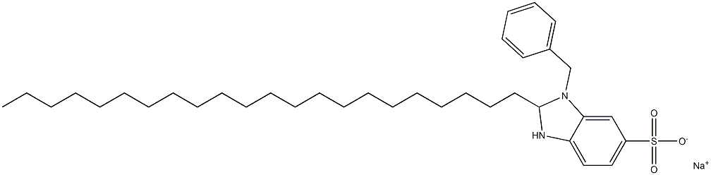 1-Benzyl-2,3-dihydro-2-docosyl-1H-benzimidazole-6-sulfonic acid sodium salt Struktur