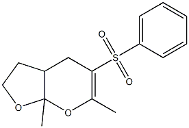 6,7a-Dimethyl-5-(phenylsulfonyl)-2,3,3a,7a-tetrahydro-4H-furo[2,3-b]pyran Struktur