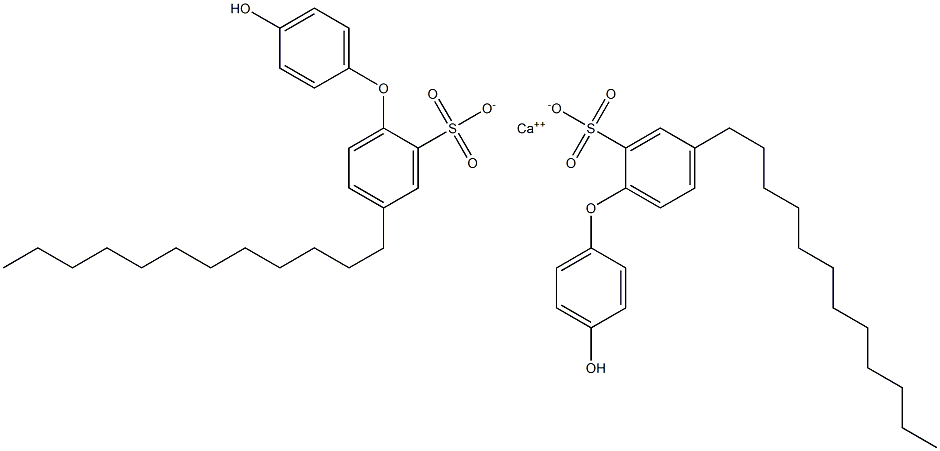 Bis(4'-hydroxy-4-dodecyl[oxybisbenzene]-2-sulfonic acid)calcium salt Struktur