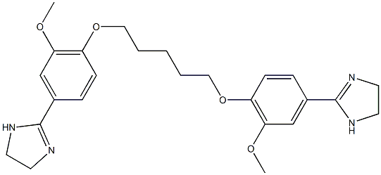 2,2'-[1,5-Pentanediylbis(oxy)bis(3-methoxy-4,1-phenylene)]bis[4,5-dihydro-1H-imidazole] Struktur