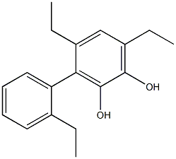 4,6-Diethyl-3-(2-ethylphenyl)benzene-1,2-diol Struktur