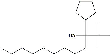 1-tert-Butyl-1-cyclopentyl-1-decanol Struktur