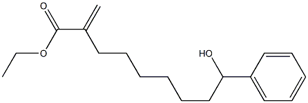 9-Hydroxy-2-methylene-9-phenylnonanoic acid ethyl ester Struktur