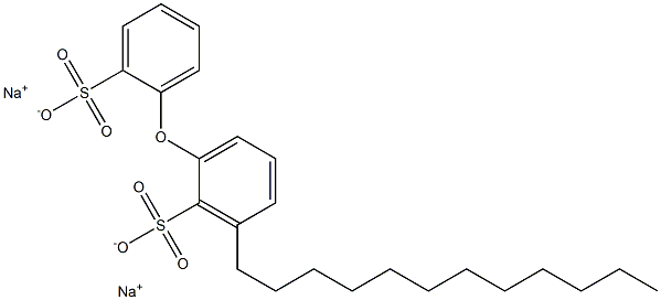 3-Dodecyl[oxybisbenzene]-2,2'-disulfonic acid disodium salt Struktur