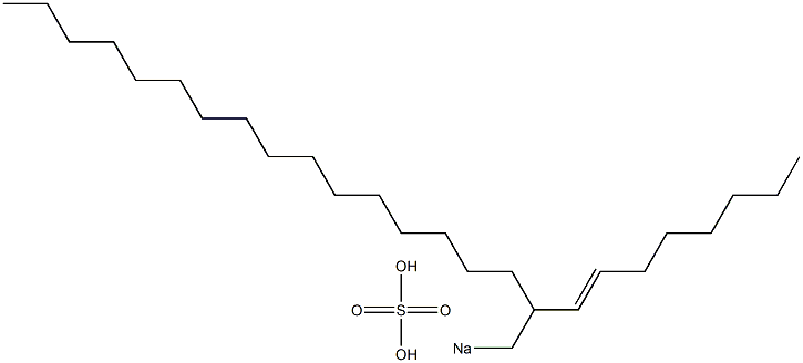 Sulfuric acid 2-(1-octenyl)octadecyl=sodium ester salt Struktur