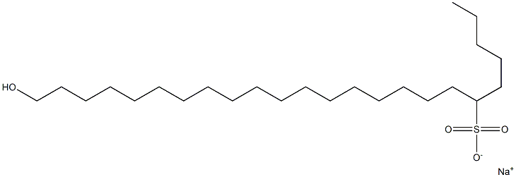 24-Hydroxytetracosane-6-sulfonic acid sodium salt Struktur