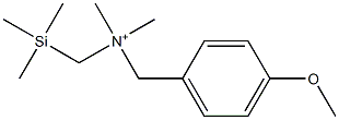 4-Methoxy-N,N-dimethyl-N-(trimethylsilylmethyl)benzenemethanaminium Struktur