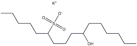 10-Hydroxyhexadecane-6-sulfonic acid potassium salt Struktur