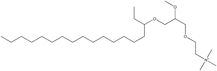 N-[2-(3-Octadecyloxy-2-methoxypropoxy)ethyl]-N,N,N-trimethylaminium Struktur