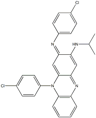 N,10-Bis(4-chlorophenyl)-2,10-dihydro-3-[(1-methylethyl)amino]phenazin-2-imine Struktur