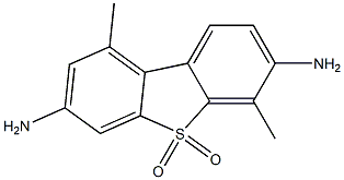 3,7-Diamino-1,6-dimethyldibenzothiophene 5,5-dioxide Struktur