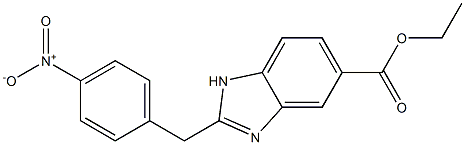 2-(4-Nitrobenzyl)-1H-benzimidazole-5-carboxylic acid ethyl ester Struktur